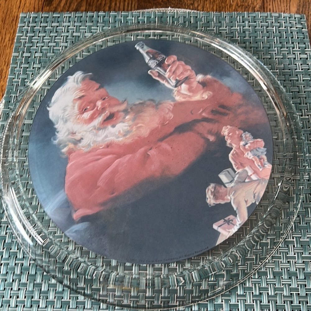 💜VINTAGE Santa Coca Cola Platter 1993-94 - Picture 2 of 2